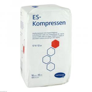 ES-KOMPRESSEN unsteril 10x10 cm 12fach