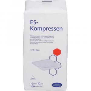 ES-KOMPRESSEN unsteril 10x10 cm 16fach