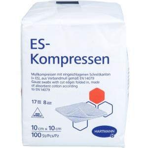 ES-KOMPRESSEN unsteril 10x10 cm 8fach