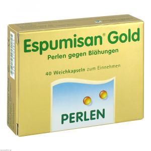 ESPUMISAN Gold Perlen gegen Blähungen