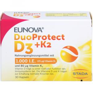 EUNOVA DuoProtect D3+K2 1000 I.E./80 μg Kapseln