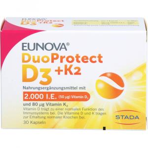EUNOVA DuoProtect D3+K2 2000 I.E./80 μg Kapseln
