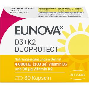 EUNOVA DuoProtect D3+K2 4000 I.E./80 μg Kapseln