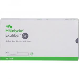EXUFIBER Ag+ 2x45 cm gelbild.Faserverb.m.Silber