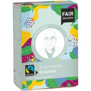 FAIR SQUARED Fairtrade Jubiläum Duschseife Grüntee