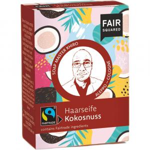 FAIR SQUARED Fairtrade Jubiläum Haarsei.Kokosnuss