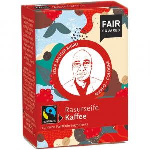 FAIR SQUARED Fairtrade Jubiläum Rasurseife Kaffee