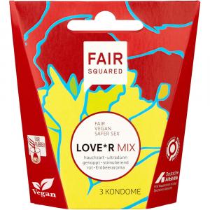FAIR SQUARED Kondome LOVER MIX Erdbeeraroma