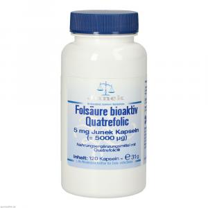 FOLSÄURE BIOAKTIV Quatrefolic 5 mg Junek Kapseln