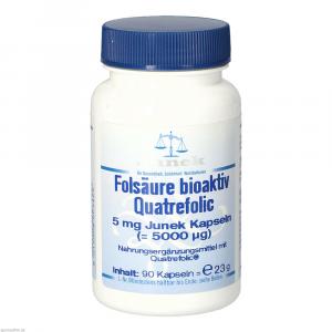 FOLSÄURE BIOAKTIV Quatrefolic 5 mg Junek Kapseln