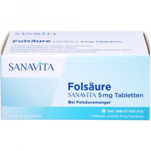 FOLSÄURE SANAVITA 5 mg Tabletten