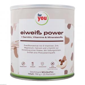 FOR YOU eiweiß power Milchkaffee Pulver