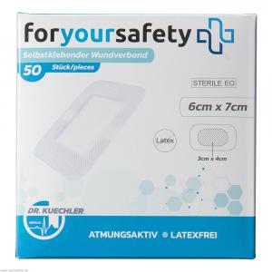 FORYOURSAFETY selbstklebender Wundverband 6x7 cm
