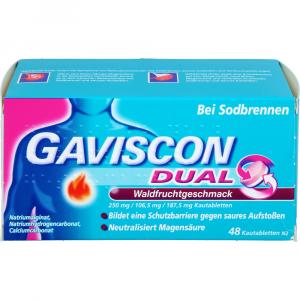 GAVISCON DUAL Waldfrucht 250mg/106,5mg/187,5mg KTA