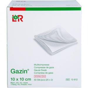 GAZIN Mullkomp.10x10 cm steril 8fach