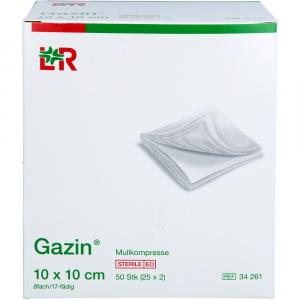 GAZIN Mullkomp.10x10 cm steril 8fach