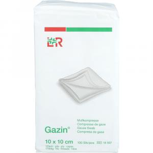 GAZIN Mullkomp.10x10 cm unsteril 12fach Op