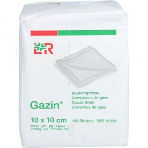 GAZIN Mullkomp.10x10 cm unsteril 8fach