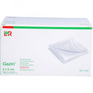 GAZIN Mullkomp.5x5 cm steril 8fach