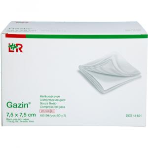 GAZIN Mullkomp.7,5x7,5 cm steril 8fach