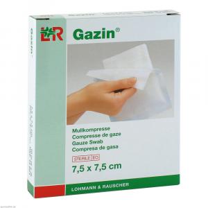 GAZIN Mullkomp.7,5x7,5 cm steril 8fach