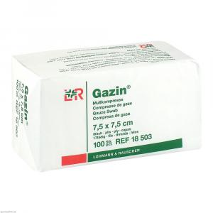 GAZIN Mullkomp.7,5x7,5 cm unsteril 8fach Op