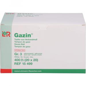 GAZIN Tupfer pflaumengr.steril o.RK a.Verbandmull