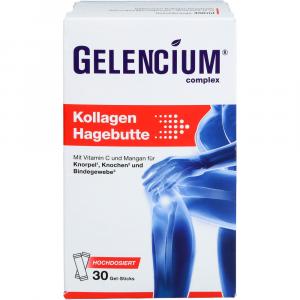 GELENCIUM Kollagen Hagebutte Direkt-Sticks+Vit.C
