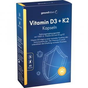 GESUND LEBEN Vitamin D3+K2 Weichkapseln