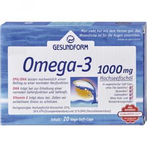 GESUNDFORM Omega-3 1000 mg Fischöl Kapseln