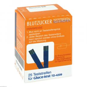 GLUCO TEST Blutzuckerteststreifen