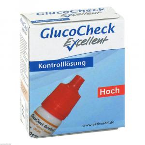GLUCOCHECK Excellent Kontrolllösung hoch