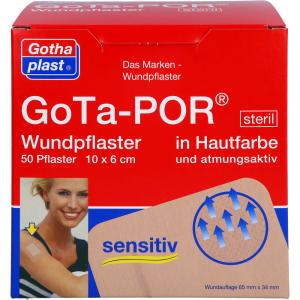 GOTA-POR Wundpflaster steril 60x100 mm hautfarben