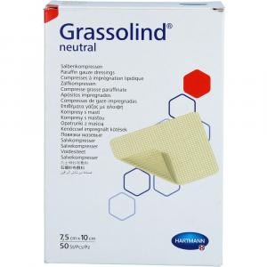 GRASSOLIND Salbenkompressen 7,5x10 cm steril