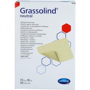 GRASSOLIND Salbenkompressen 7,5x10 cm steril