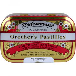 GRETHERS Redcurrant+Vitamin C zuckerfrei Pastillen
