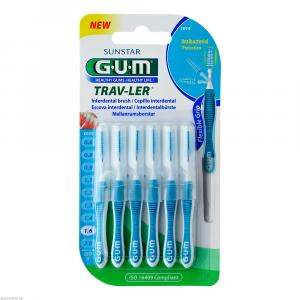 GUM TRAV-LER 1,6mm Tanne blau Interdental+6Kappen