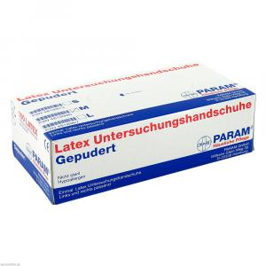 HANDSCHUHE Einmal Latex gepudert M