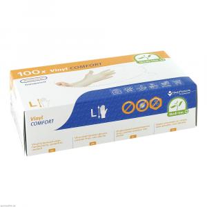 HANDSCHUHE Einmal Vinyl puderfrei Gr.L MEDI INN