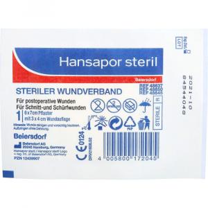 HANSAPOR steril Wundverband 6x7 cm