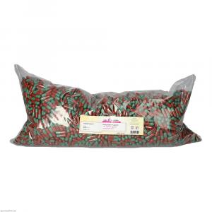 HARTGELATINEKAPSELN Gr.0 dunkelgrün/schokobraun