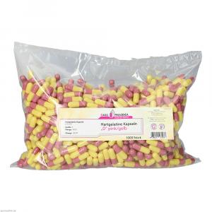 HARTGELATINEKAPSELN Gr.0 pink/gelb