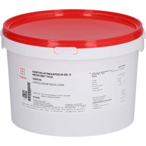 HARTGELATINEKAPSELN Gr.0 weiß mit TiO2
