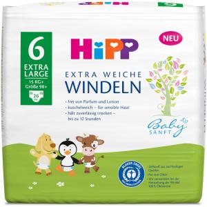 HIPP Babysanft Windeln XL ab 15kg Gr.6 Carry