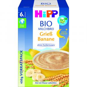 HIPP Bio-Milchbrei Gute Nacht Grieß Banane o.Zu.z.