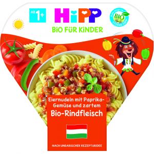 HIPP Kinder Bio Teller Eiernudeln Gem.Gulasch
