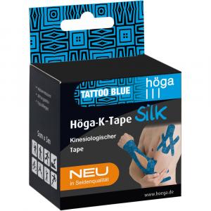 HÖGA-K-TAPE Silk 5cmx5m Tattoo blue kinesiol.Tape