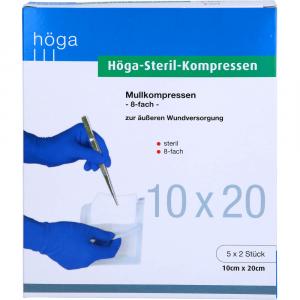 HÖGA-KOMPRESSEN 10x20 cm steril 8fach