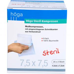 HÖGA-KOMPRESSEN 7,5x7,5 cm steril 8fach