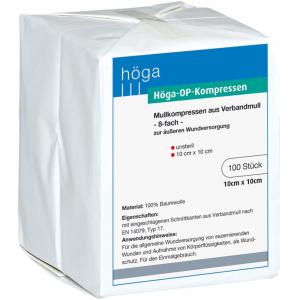 HÖGA-KOMPRESSEN OP 10x10 cm unsteril 8fach